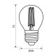 LED КРУШКА Е27 7W 4000K 960lm P45 filament
