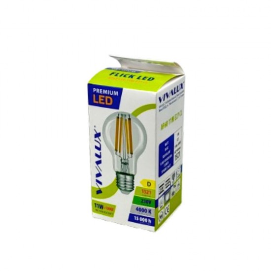 LED КРУШКА Е27 11W 4000K 1521lm A60 filament