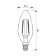 LED КРУШКА Е14 4W 3000K 470lm B35 свещ filament