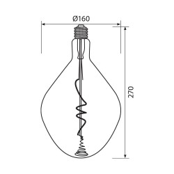 LED КРУШКА Е27 5W 2200K 130lm WDA160 ART димируема filament