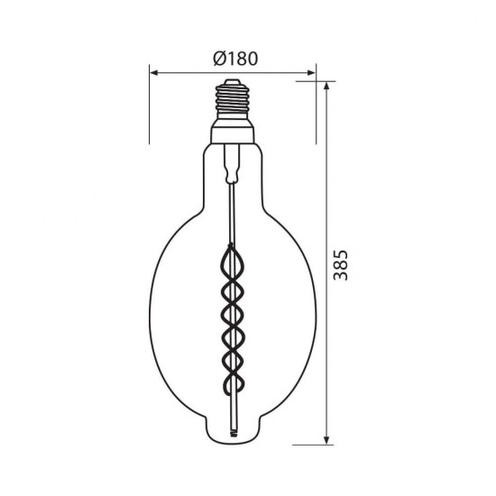 LED КРУШКА Е27 8W 2200K 450lm BTA180 ART димируема filament