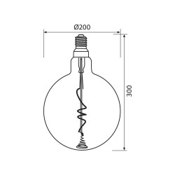 LED КРУШКА Е27 6W 2200K 130lm G200 ART димируема filament