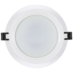 LED стъклен панел за вграждане 12W 4200K кръг IP44
