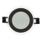 LED стъклен панел за вграждане 12W 4200K кръг IP44, черен ринг
