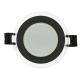 LED стъклен панел за вграждане 12W 4200K кръг IP44, черен ринг