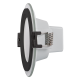 LED стъклен панел за вграждане 12W 4200K кръг IP44, черен ринг