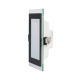 LED стъклен панел за вграждане 12W 4200K квадрат IP44, черен ринг
