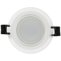 LED стъклен панел за вграждане 6W 4200K кръг IP44